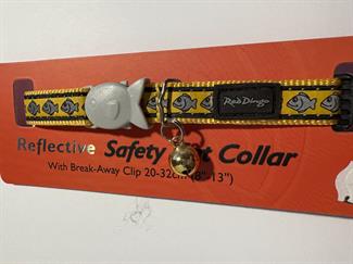 Red Dingo - Smart reflekshalsbånd til katte GUL M/FISK