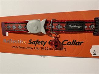 Red Dingo - Smart reflekshalsbånd til katte RØD M/FISK